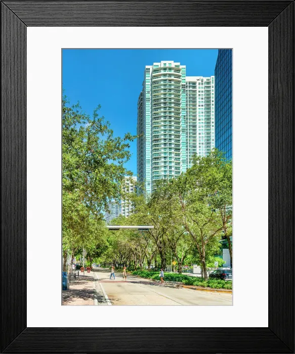 Framed Print : Florida, South Florida, Downtown Miami, Brickell Avenue