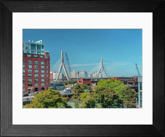 Framed Print : Massachusetts, Boston, Leonard P. Zakim Bunker Hill Memorial Bridge Framed Print : Massachusetts, Boston, Leonard P. Zakim Bunker Hill Memorial Bridge