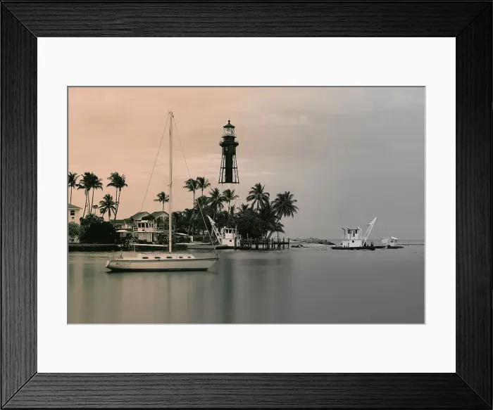 Framed Print : Florida, Hillsboro Beach, Hillsboro Inlet Lighthouse Framed Print : Florida, Hillsboro Beach, Hillsboro Inlet Lighthouse