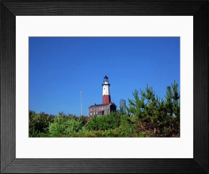 Framed Print : New York, Suffolk County, Long Island, Montauk Point Light