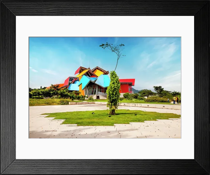 Framed Print : Panama, Gardens at Biodiversity Museum by Frank Gehry Framed Print : Panama, Gardens at Biodiversity Museum by Frank Gehry