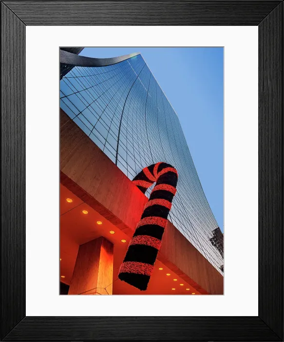 Framed Print : New York, New York City, Christmas lights at 9 west 57 street
