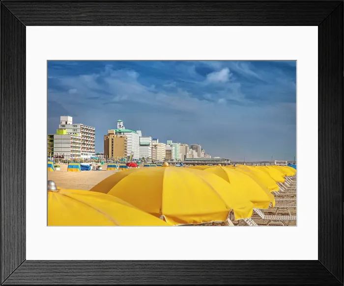 Framed Print : USA, Virginia, Virginia Beach, Beach scene