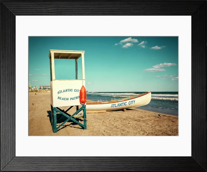 Framed Print : New Jersey, Atlantic City, Beach Framed Print : New Jersey, Atlantic City, Beach