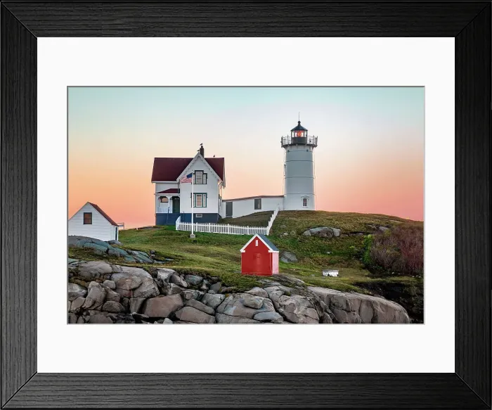Framed Print : Maine, York, Cape Neddick, Nubble Lighthouse Framed Print : Maine, York, Cape Neddick, Nubble Lighthouse