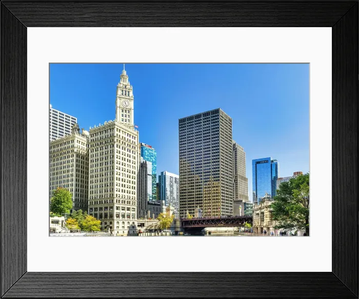 Framed Print : Illinois, Chicago, Clock Tower at Wrigley Building Framed Print : Illinois, Chicago, Clock Tower at Wrigley Building