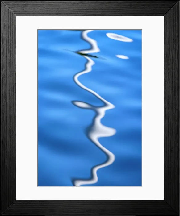 Framed Print : Water reflection of mast