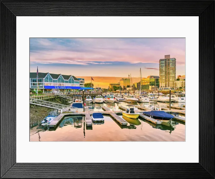 Framed Print : New England, Connecticut, Stamford, marina Framed Print : New England, Connecticut, Stamford, marina
