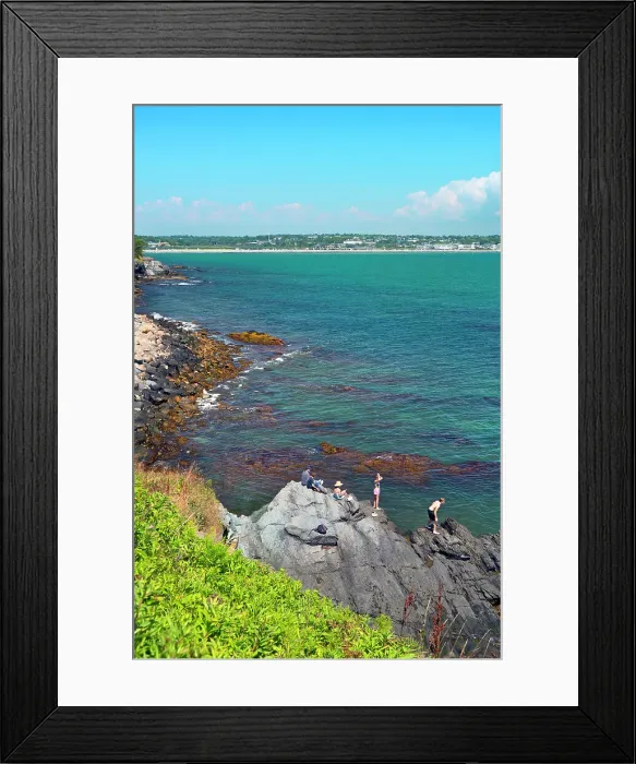Framed Print : Rhode Island, Newport, cliff by the Forty Steps Framed Print : Rhode Island, Newport, cliff by the Forty Steps