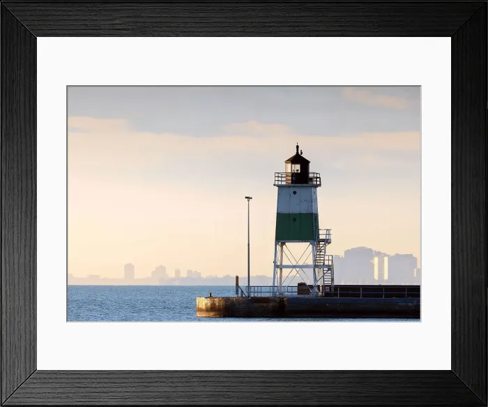 Framed Print : Illinois, Chicago, Lake Michigan, Chicago Harbor Southeast Guidewall Lighthouse Framed Print : Illinois, Chicago, Lake Michigan, Chicago Harbor Southeast Guidewall Lighthouse