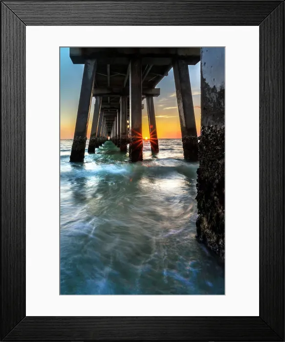 Framed Print : Florida, Naples, famous pier at sunset Framed Print : Florida, Naples, famous pier at sunset