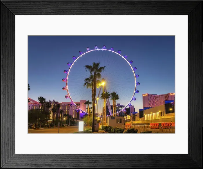 Framed Print : Nevada, Las Vegas, Ferris Wheel at night