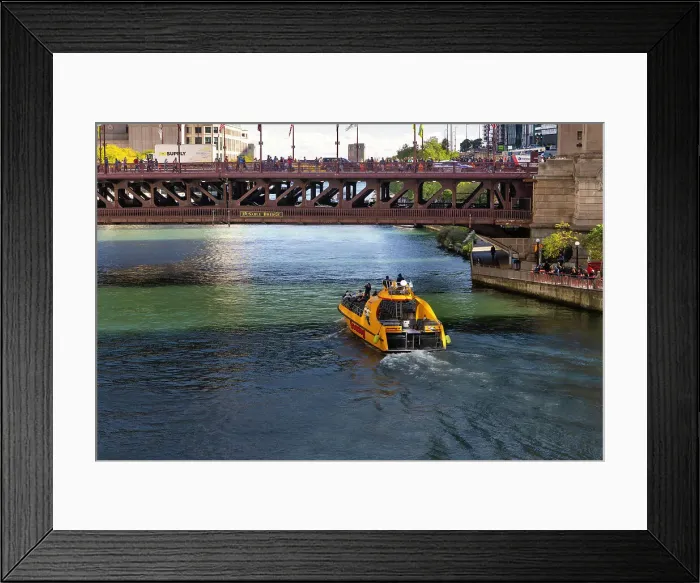 Framed Print : Illinois, Chicago, River Scene from Trump Building