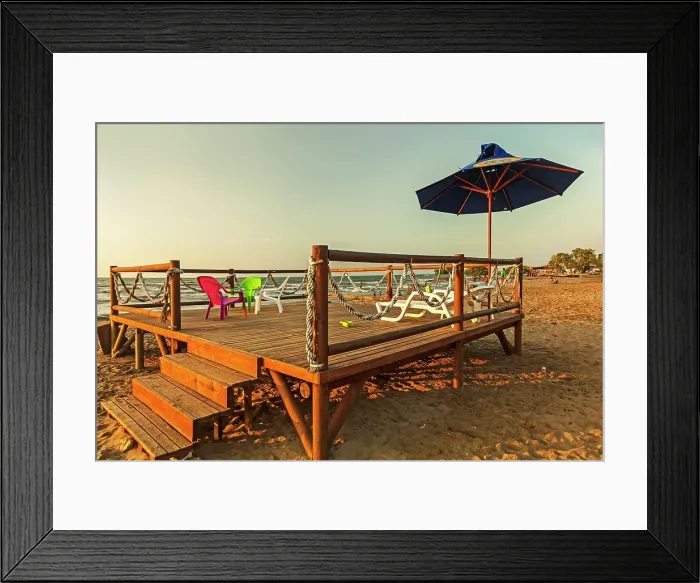 Framed Print : Colombia, Sucre, Beach Terrace in Tolu Framed Print : Colombia, Sucre, Beach Terrace in Tolu