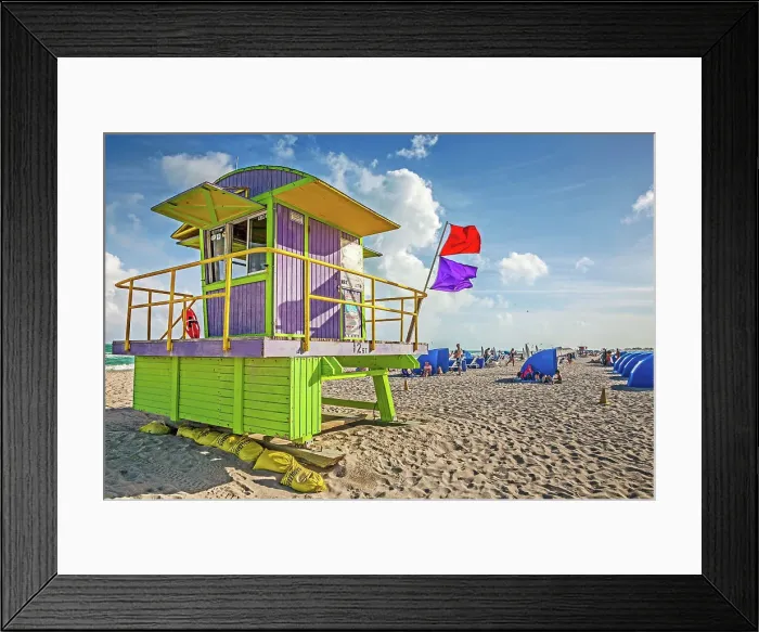 Framed Print : Florida, South Beach, Miami Beach, lifeguard house Framed Print : Florida, South Beach, Miami Beach, lifeguard house