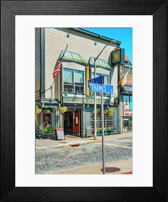 Framed Print : Rhode Island, Newport, Buskers bar and restaurant on Thames Street Framed Print : Rhode Island, Newport, Buskers bar and restaurant on Thames Street