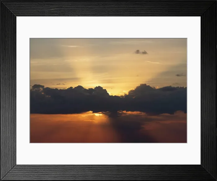 Framed Print : Dramatic sunset