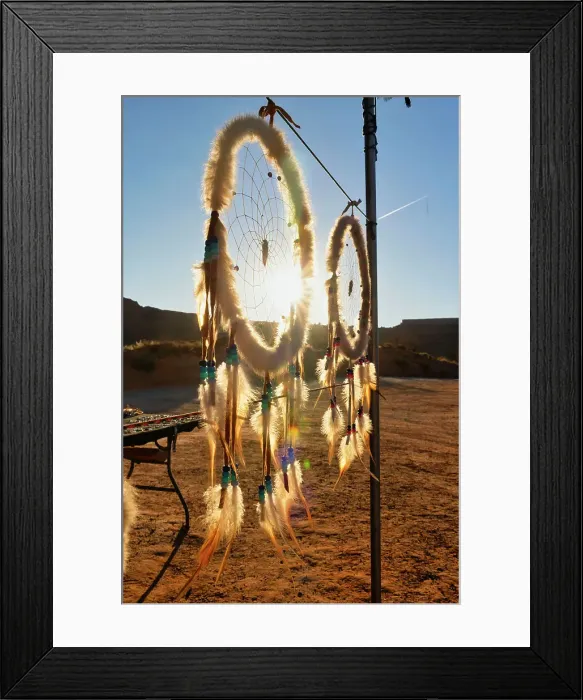 Framed Print : Arizona, Monument Valley, Dream Catchers by Navajo Culture Framed Print : Arizona, Monument Valley, Dream Catchers by Navajo Culture