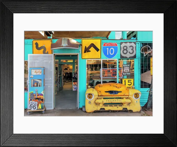 Framed Print : Arizona, Seligman, Route 66, storefront Framed Print : Arizona, Seligman, Route 66, storefront