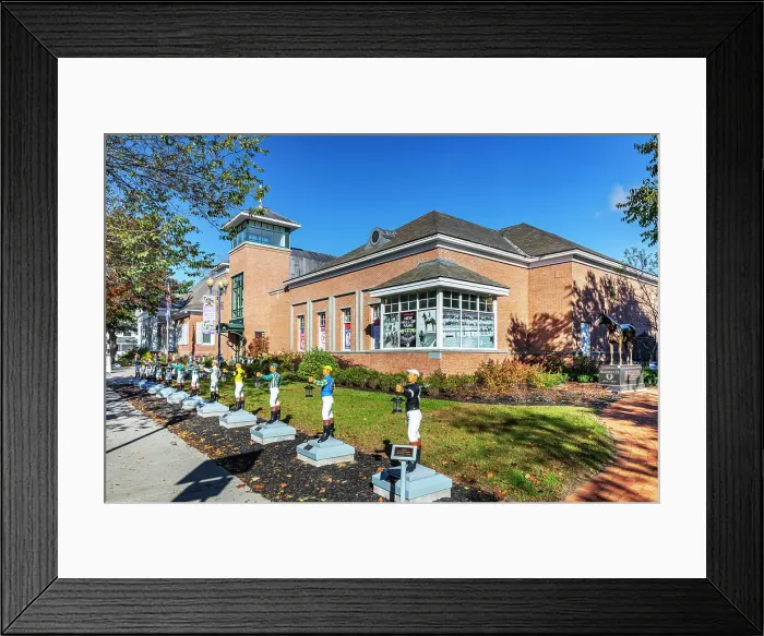 Framed Print : New York, Saratoga Springs, Jockey statues at National Museum of Racing and Hall of Fame Framed Print : New York, Saratoga Springs, Jockey statues at National Museum of Racing and Hall of Fame