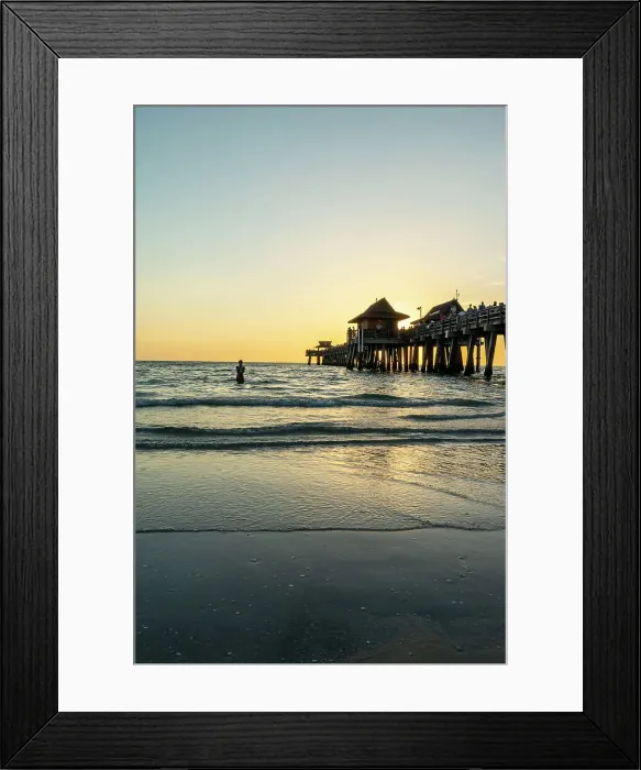 Framed Print : Southwest Florida, Gulf of Mexico, fishing pier at sunset Framed Print : Southwest Florida, Gulf of Mexico, fishing pier at sunset
