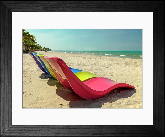 Framed Print : Colombia, Sucre, Punta Seca, Beach Scene Framed Print : Colombia, Sucre, Punta Seca, Beach Scene