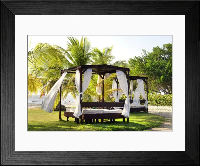 Framed Print : Colombia, Cartagena, Manzanillo beach scene Framed Print : Colombia, Cartagena, Manzanillo beach scene