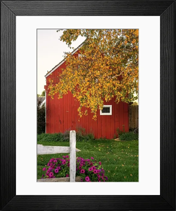 Framed Print : New York, Long Island, close up of red barn door Framed Print : New York, Long Island, close up of red barn door