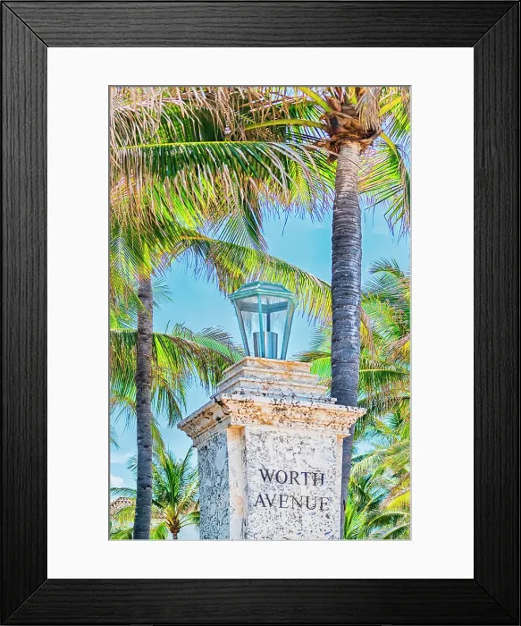 Framed Print : Florida, Palm Beach, Worth Avenue, Column Framed Print : Florida, Palm Beach, Worth Avenue, Column