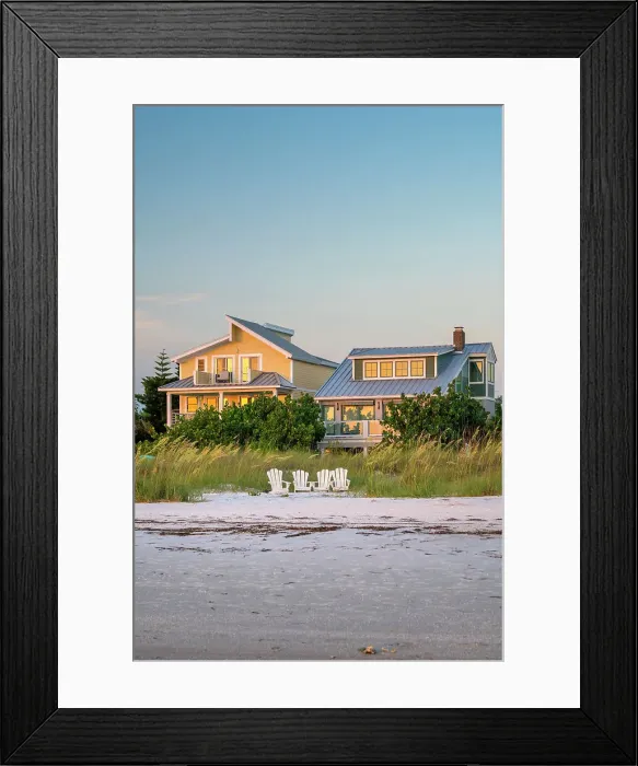 Framed Print : Florida, Saint Petersburg Beach, beachfront home