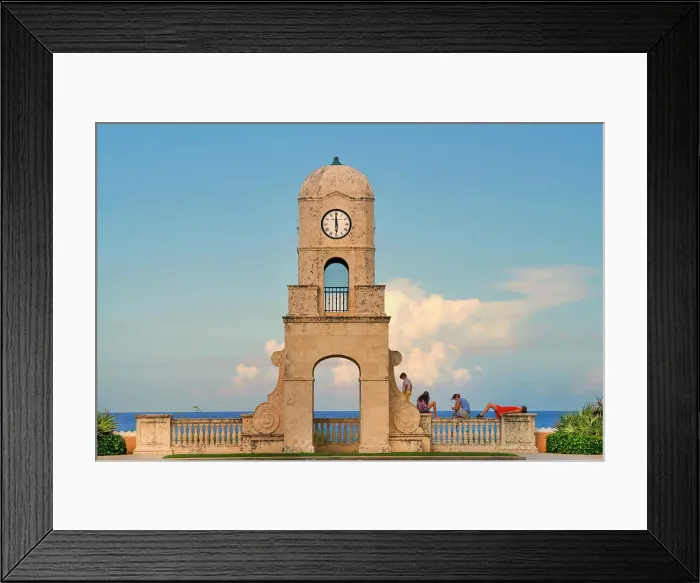 Framed Print : Florida, Palm Beach, Worth Avenue Clock Tower Framed Print : Florida, Palm Beach, Worth Avenue Clock Tower
