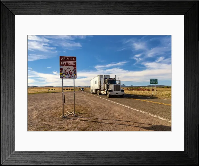 Framed Print : Arizona, Route 66, road