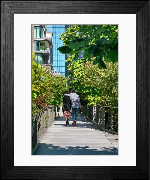 Framed Print : New York City, High Line Elevated Park along Zaha Hadid building Framed Print : New York City, High Line Elevated Park along Zaha Hadid building