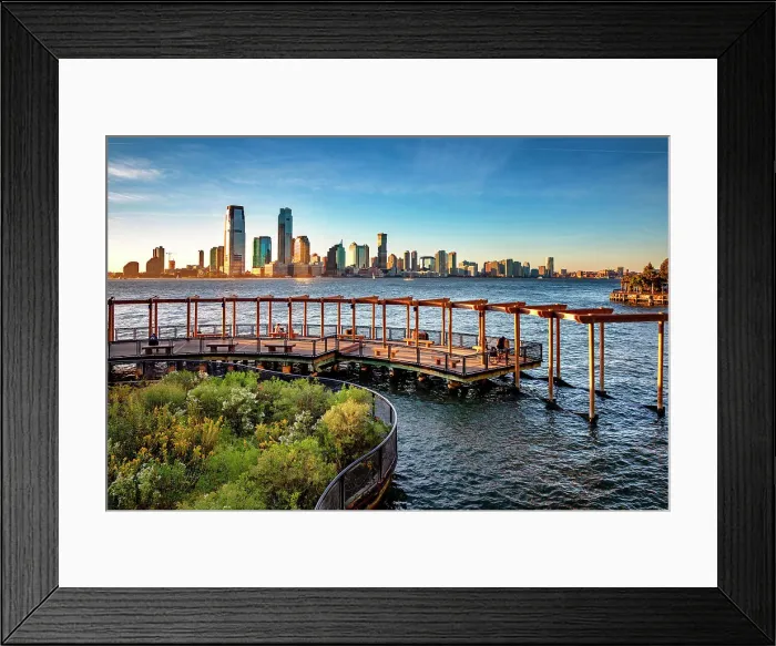Framed Print : New York City, Battery Park City, South Cove, waterfront park Framed Print : New York City, Battery Park City, South Cove, waterfront park