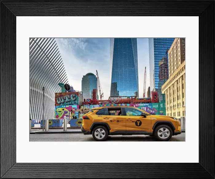 Framed Print : NYC, Manhattan, View of Freedom Tower and Oculus, Transportation Hub from Fulton Street Framed Print : NYC, Manhattan, View of Freedom Tower and Oculus, Transportation Hub from Fulton Street