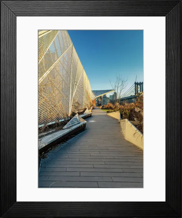 Framed Print : NYC, Manhattan, Pier 35, East River Waterfront Esplanade