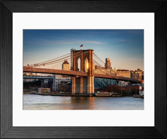 Framed Print : NYC, Manhattan, Brooklyn Bridge Park and Brooklyn Bridge Framed Print : NYC, Manhattan, Brooklyn Bridge Park and Brooklyn Bridge