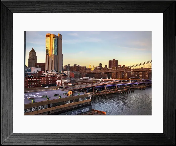 Framed Print : NYC, Manhattan, View of South Street, FDR Drive with Jerry Driscoll Walk