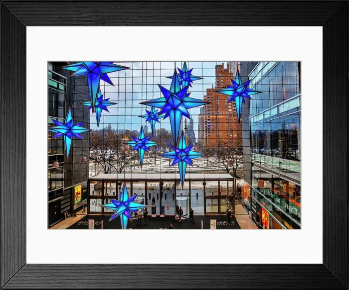 Framed Print : NYC, Manhattan, Columbus Circle, Time Warner Center, Christmas Decorations Framed Print : NYC, Manhattan, Columbus Circle, Time Warner Center, Christmas Decorations