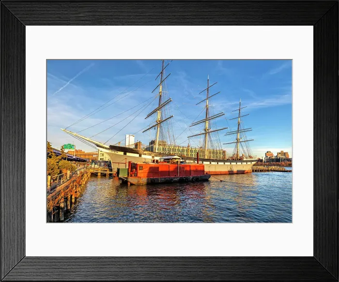 Framed Print : NYC, Manhattan, South Street Seaport Pier 17, Tall Ship Wavertree Framed Print : NYC, Manhattan, South Street Seaport Pier 17, Tall Ship Wavertree