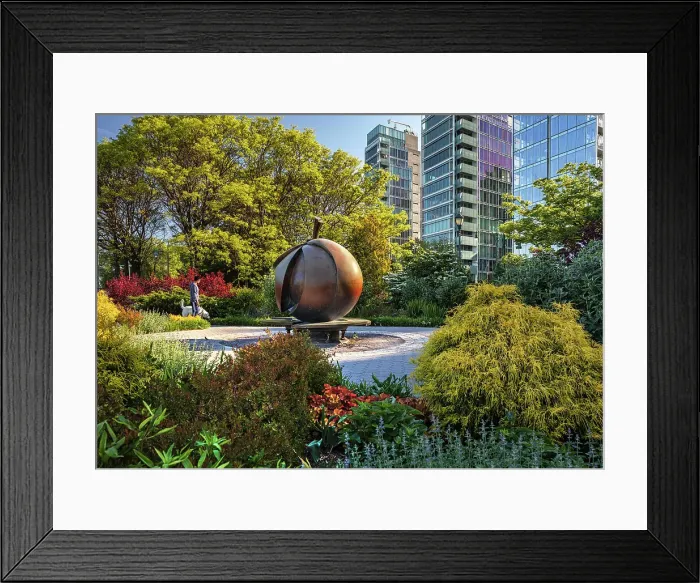 Framed Print : New York City, Manhattan, Pier 46, Hudson River Park's Apple Garden, located at Charles St. in the Village, is the home of The Apple (2004). Designed by Stephan Weiss Framed Print : New York City, Manhattan, Pier 46, Hudson River Park's Apple Garden, located at Charles St. in the Village, is the home of The Apple (2004). Designed by Stephan Weiss