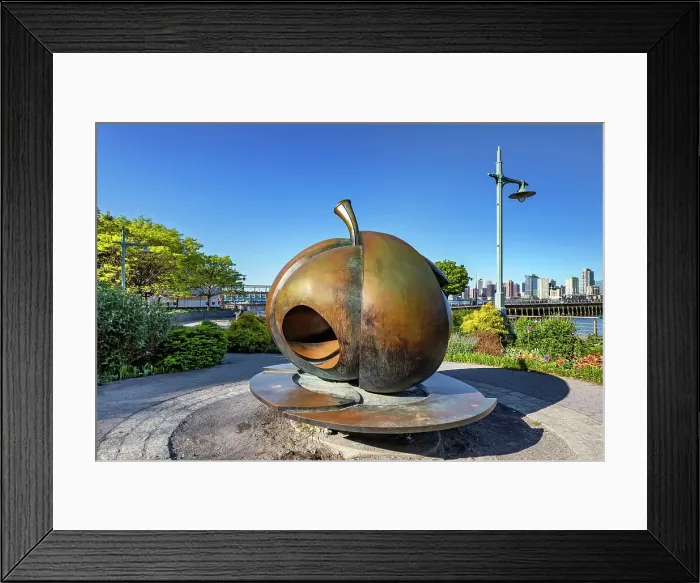 Framed Print : New York City, Manhattan, Pier 45, Hudson River Park's Apple Garden, located at Charles St. in the Village, is the home of The Apple (2004). Designed by Stephan Weiss Framed Print : New York City, Manhattan, Pier 45, Hudson River Park's Apple Garden, located at Charles St. in the Village, is the home of The Apple (2004). Designed by Stephan Weiss