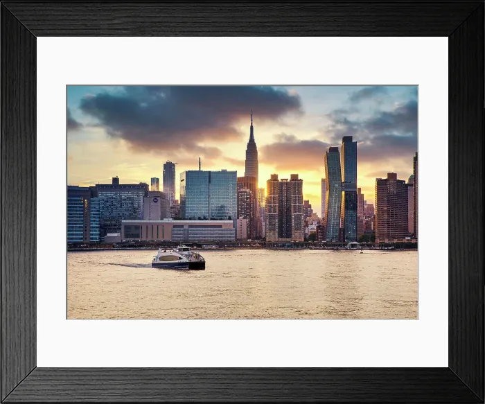 Framed Print : NY, NYC, cityscape, viewed from Queens Framed Print : NY, NYC, cityscape, viewed from Queens