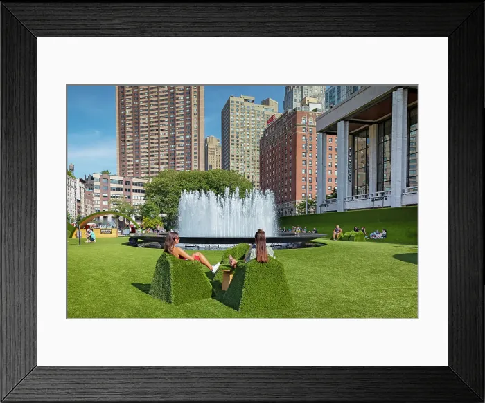 Framed Print : NY, NYC, Lincoln Center, The Green, public lawn, installation by designer Mimi Lien