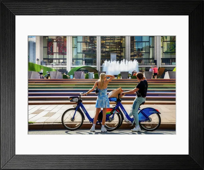 Framed Print : NY, NYC, Lincoln Center, people Framed Print : NY, NYC, Lincoln Center, people