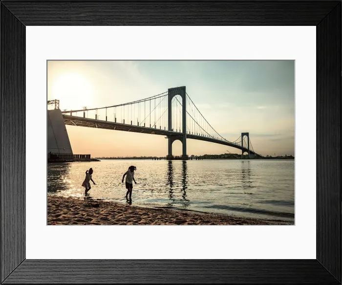 Framed Print : NY, NYC, Queens, Whitestone Bridge over East River Framed Print : NY, NYC, Queens, Whitestone Bridge over East River