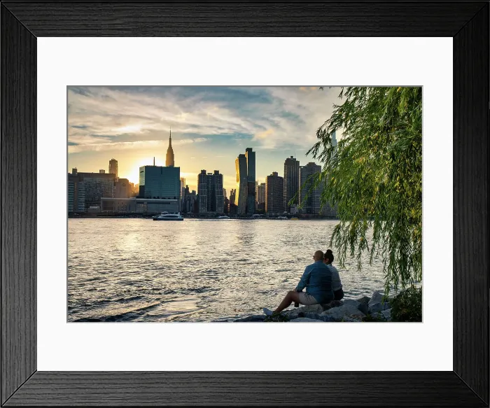 Framed Print : NY, NYC, Midtown, cityscape viewed from Queens Framed Print : NY, NYC, Midtown, cityscape viewed from Queens