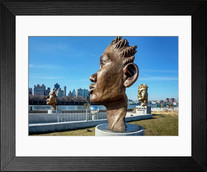 Framed Print : New York City, Roosevelt Island, Lighthouse Park, The Girl Puzzle sculptures, monument to women Framed Print : New York City, Roosevelt Island, Lighthouse Park, The Girl Puzzle sculptures, monument to women