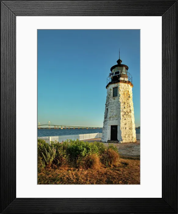 Framed Print : Rhode Island, Newport, Goat Island, Newport Island Light Framed Print : Rhode Island, Newport, Goat Island, Newport Island Light