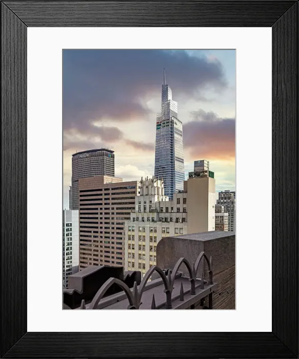Framed Print : New York City, Manhattan, Midtown, View of buildings and skyscrapers from Zo Lounge at 30 Rock Framed Print : New York City, Manhattan, Midtown, View of buildings and skyscrapers from Zo Lounge at 30 Rock